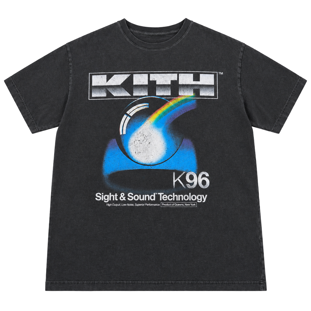 Kith K96 Sight & Sound Technology Graphic T-Shirt Black Size M (OF) *fading 1