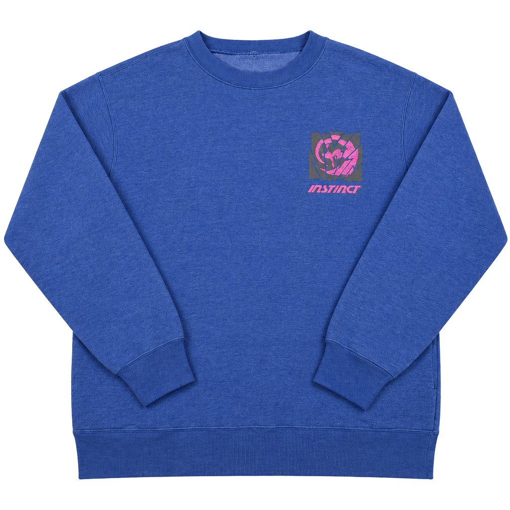 Instinct Vintage Graphic Sweatshirt Blue Size M (OF) *holes 1