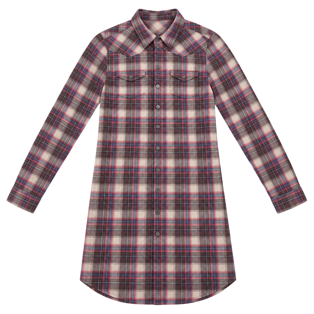 Diesel Plaid Button Down Long Sleeve Shirt Red Blue Cotton Size M (OF) 1