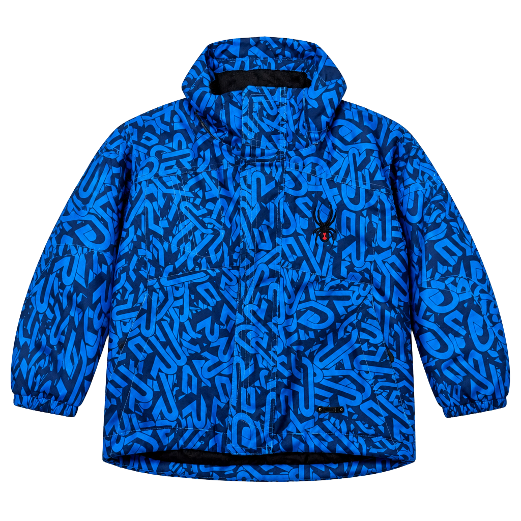 Spyder Kids Blue Graphic Ski Jacket Small to Tall Size 4 1