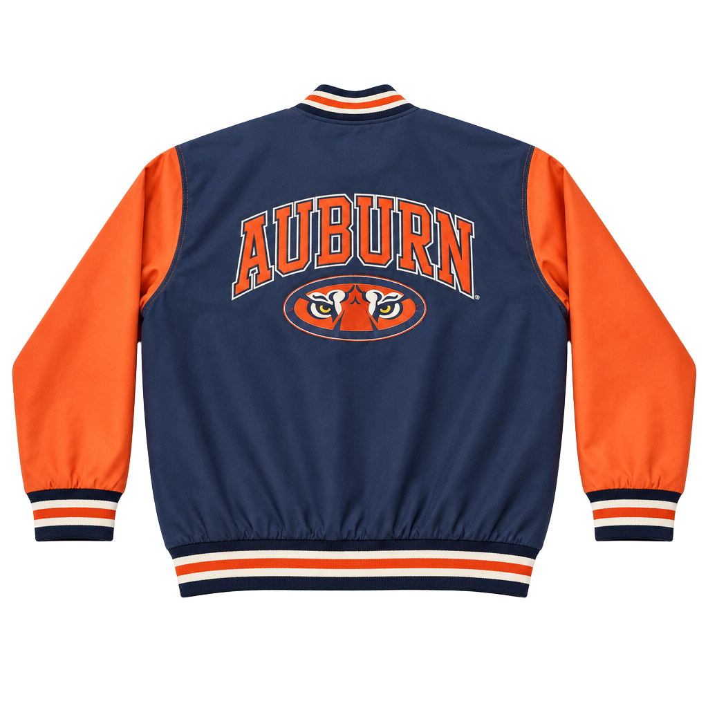 Steve & Barry's Vintage Auburn Tigers Varsity letterman Bomber Jacket Large y2k 1