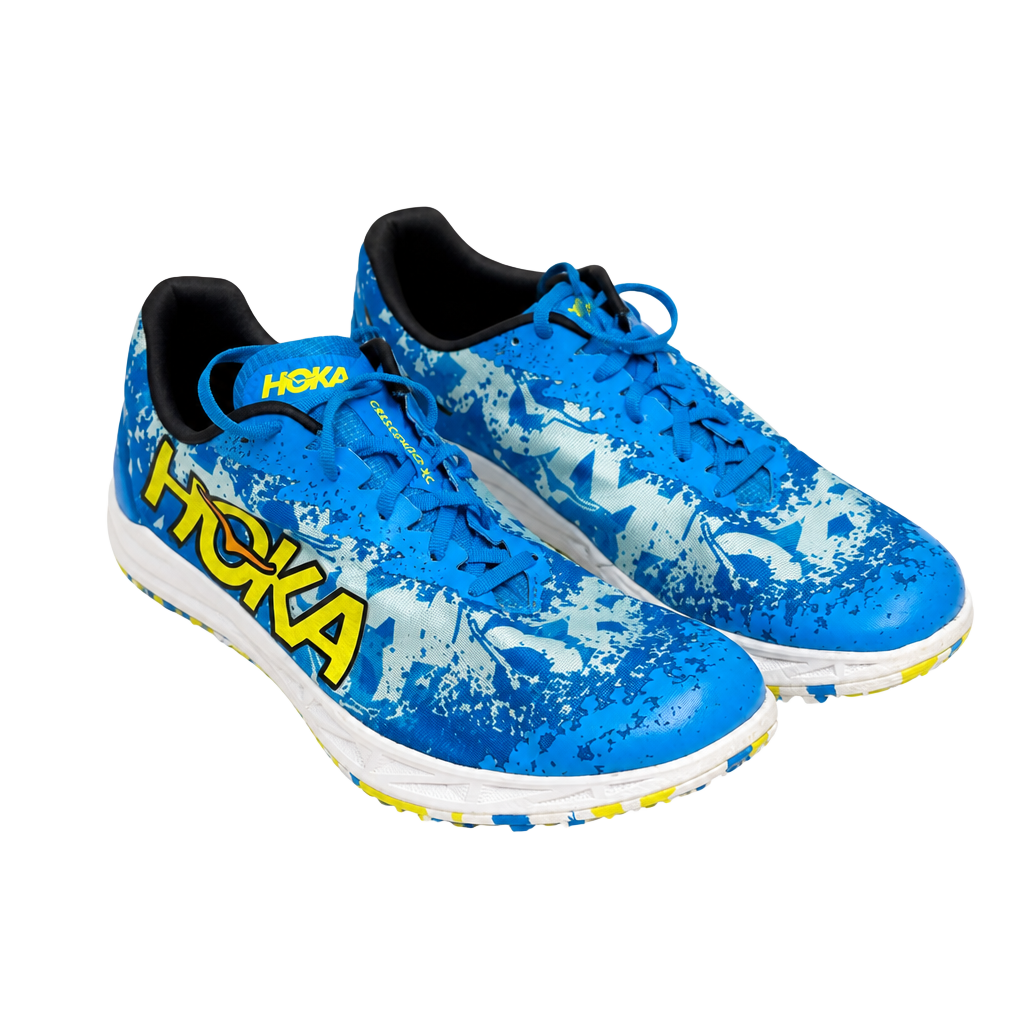 Hoka Crescendo XC Mens Size 10.5 Blue Cross Country Racing Spikes Womens Size 12 1
