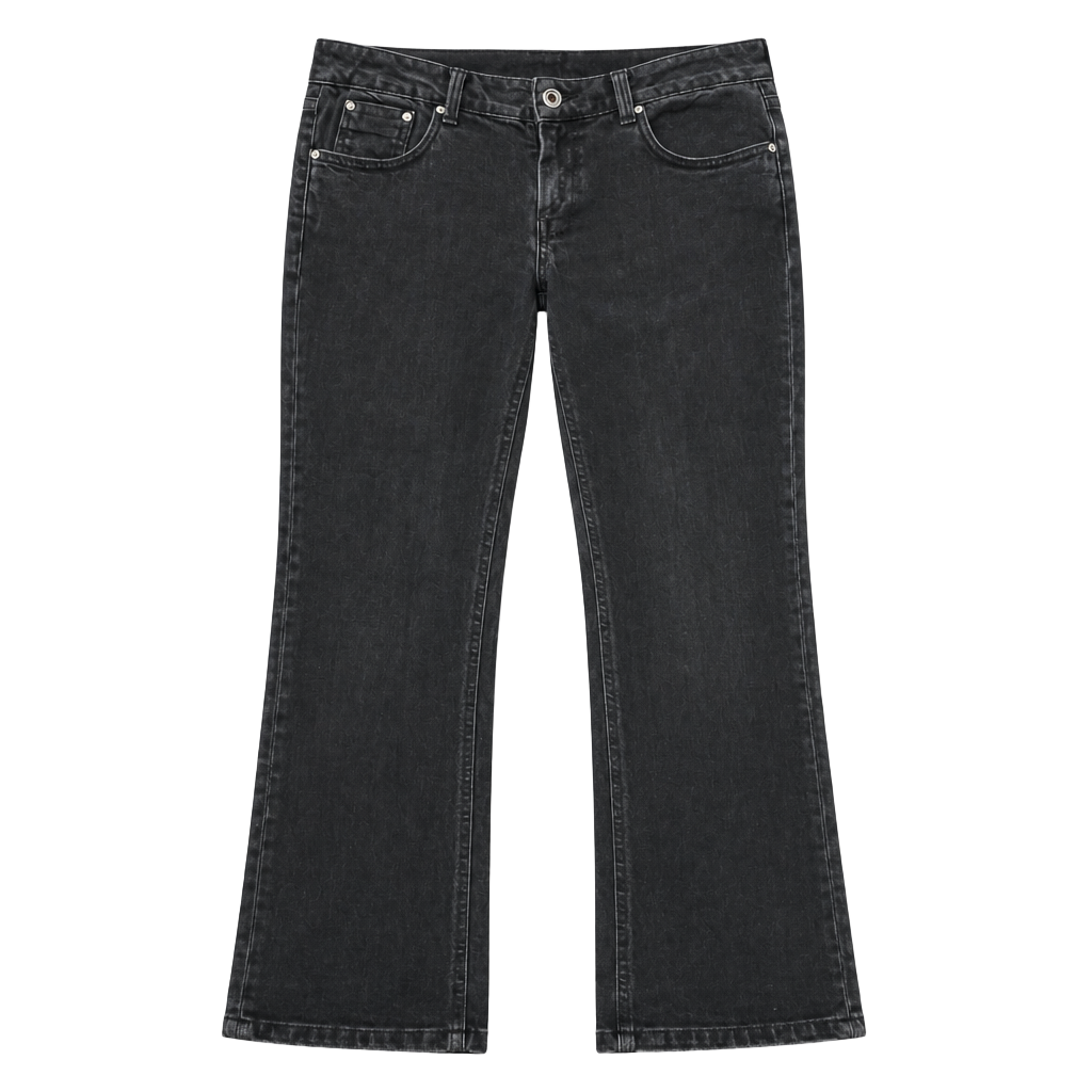 Meltin' Pot Women's Marylin Slim Straight Fit Black Denim Jeans Size 27 X 32 1