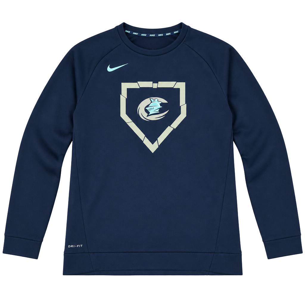 Nike Charlotte Knights Dri-Fit Sweatshirt Size L Black Baseball Pullover 1