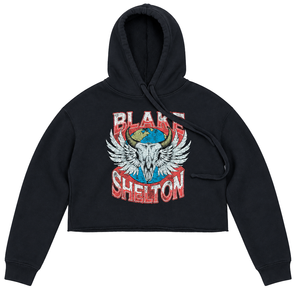 Bella + Canvas Blake Shelton Friends & Heroes Crop Hoodie Size M 1