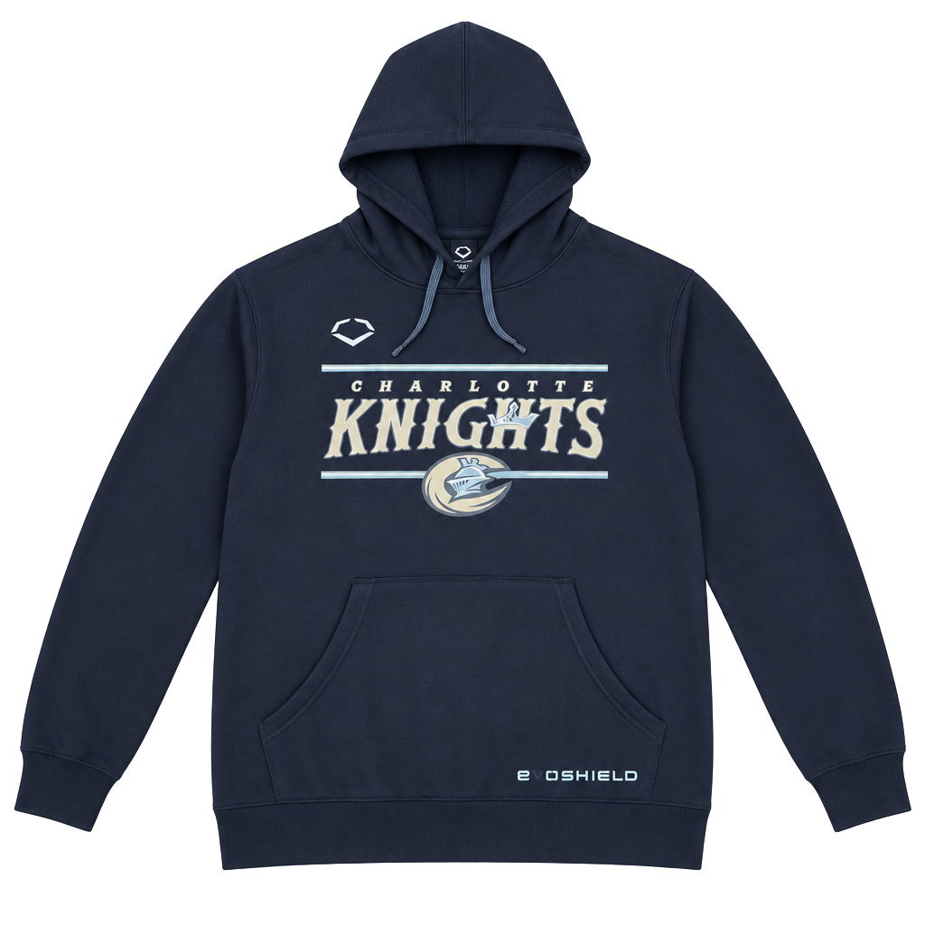 Evoshield Charlotte Knights Hoodie Size M Black Pullover Sweatshirt 1