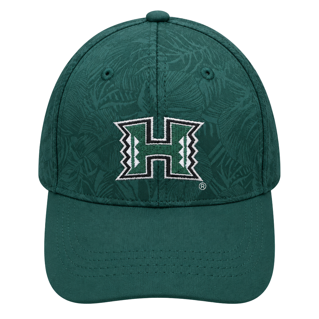 University Of Hawaii Rainbow Warriors Green Leaf Strapback Hat Cap New 1