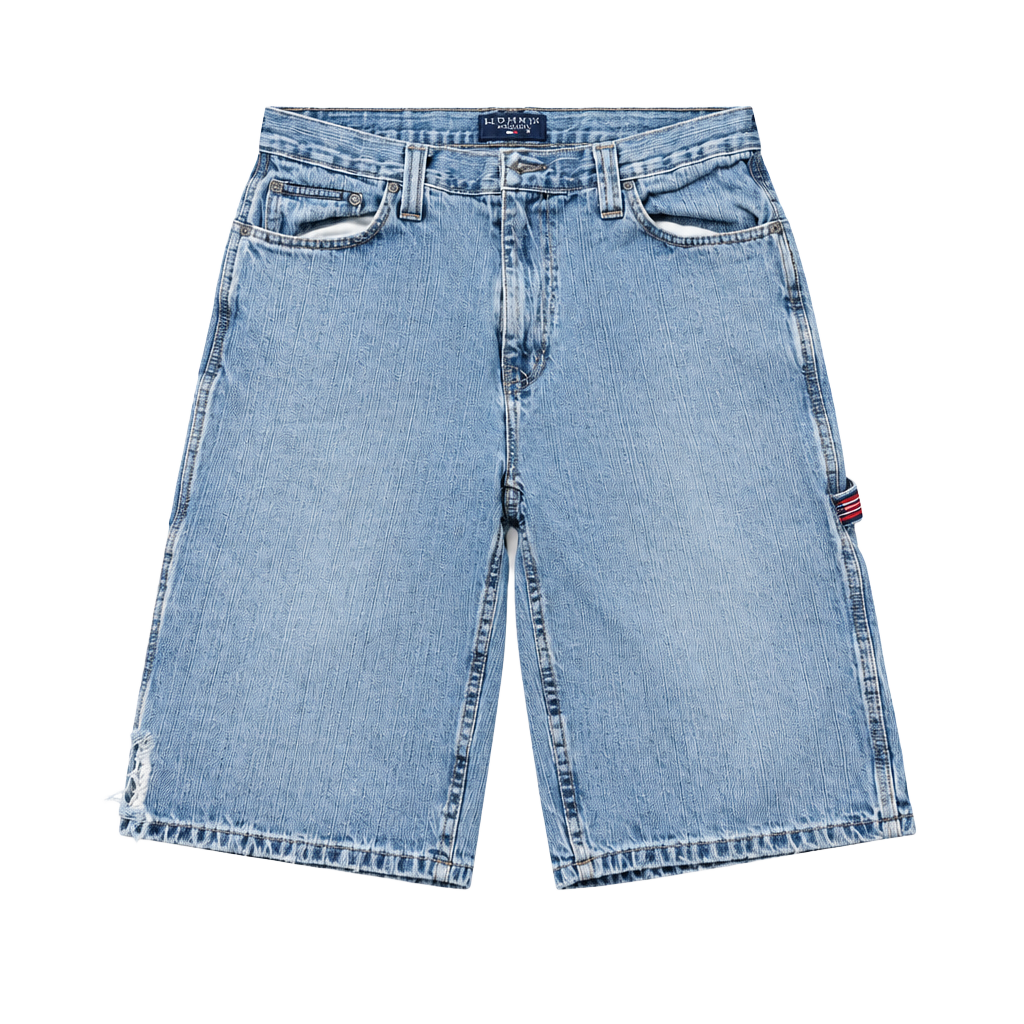 U.S. Polo Assn. Denim Carpenter Shorts Blue Light Wash Y2K 1