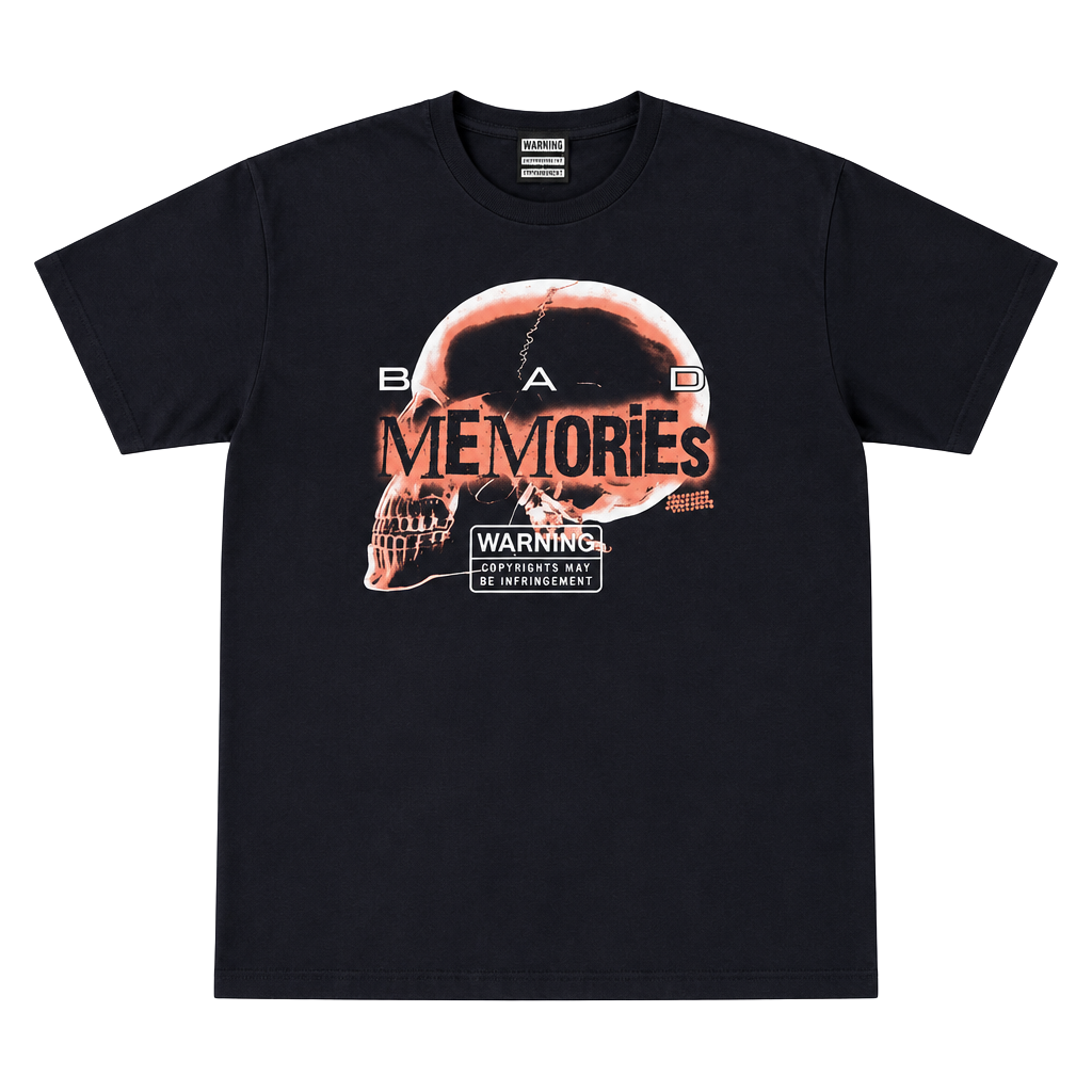 Broken Promises Bad Memories Graphic T-Shirt Large Black Cotton 1