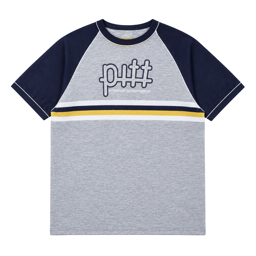 Sportswear By Famous Pitt Panthers Size L Raglan Ringer T-Shirt 1
