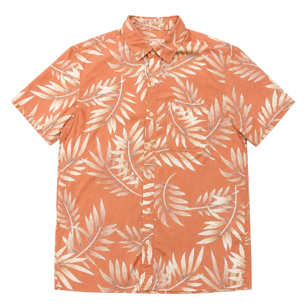 American Eagle Tropical Button-Down Resort Shirt 1