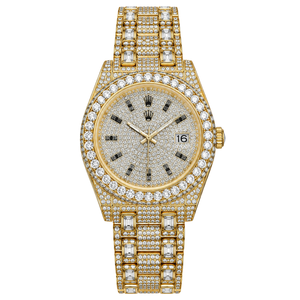 Masonic Watch Gold Iced Out 1