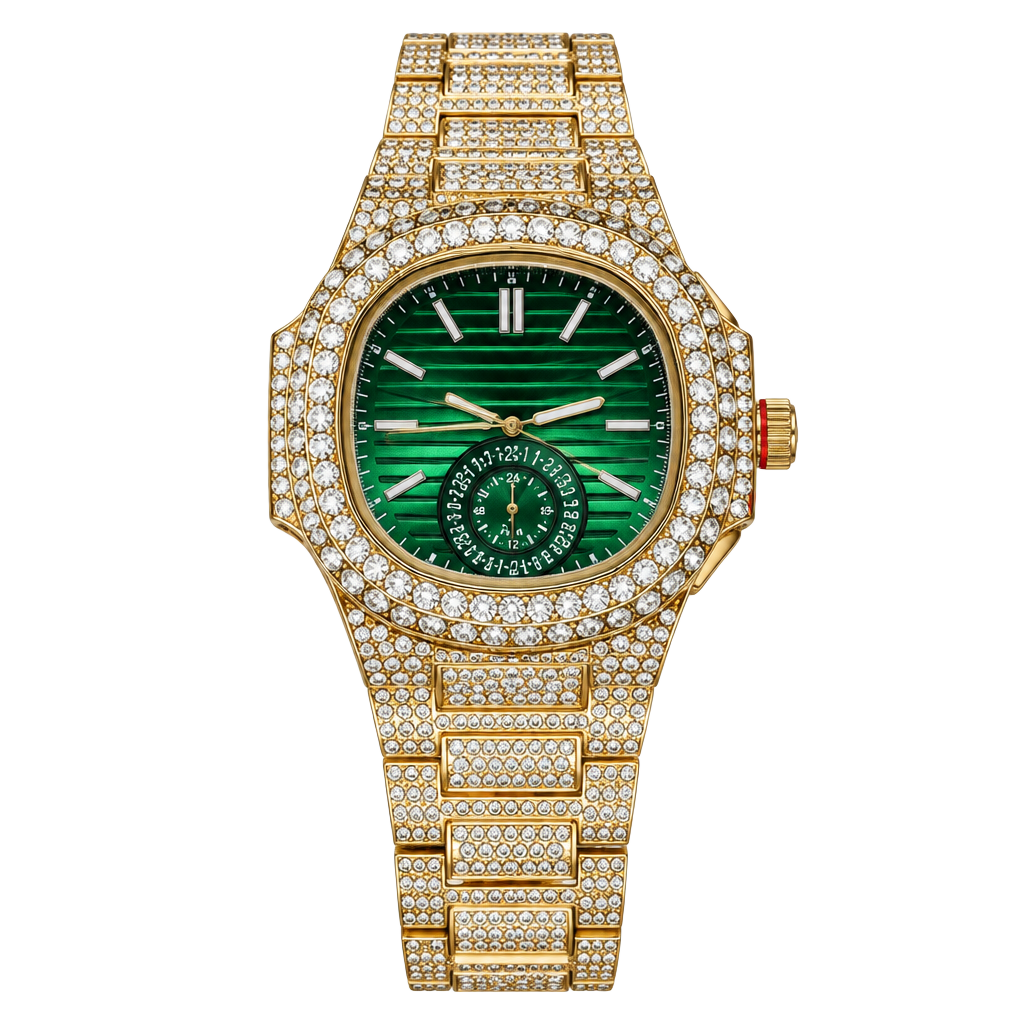 A1 Certified Iced Green Dial Watch 1