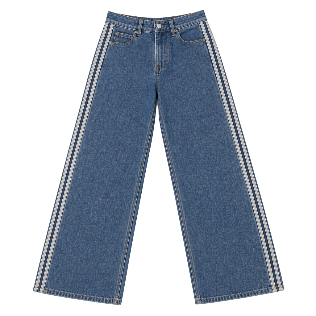 adidas Originals Firebird Blue Denim Track Pants KD2935 1