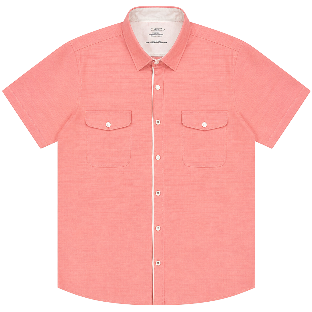 Pro Tour Big & Tall Athletic Stretch Short Sleeve Shirt, Coral, Men's Size 2X 1
