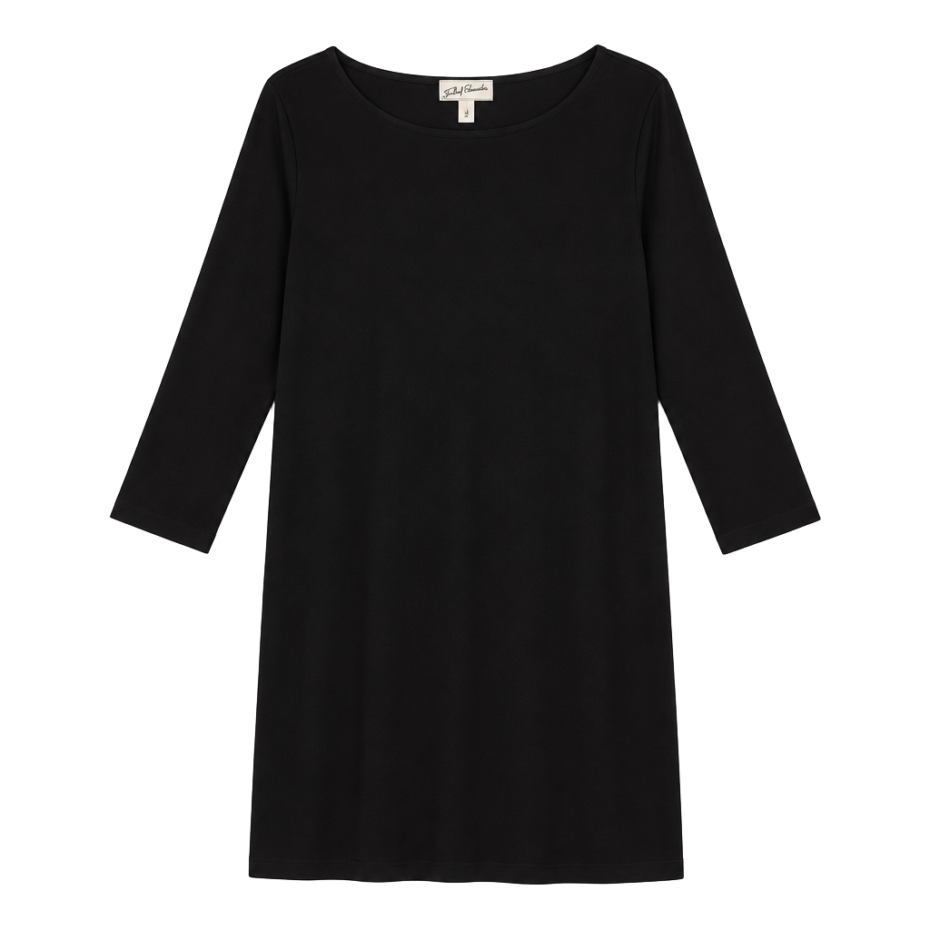 Tricot Edwards Dress Size M Black Bell Sleeve 1