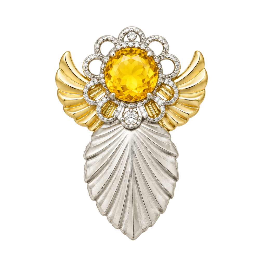 Antiqued Silver Tone Angel Lapel Pin 1