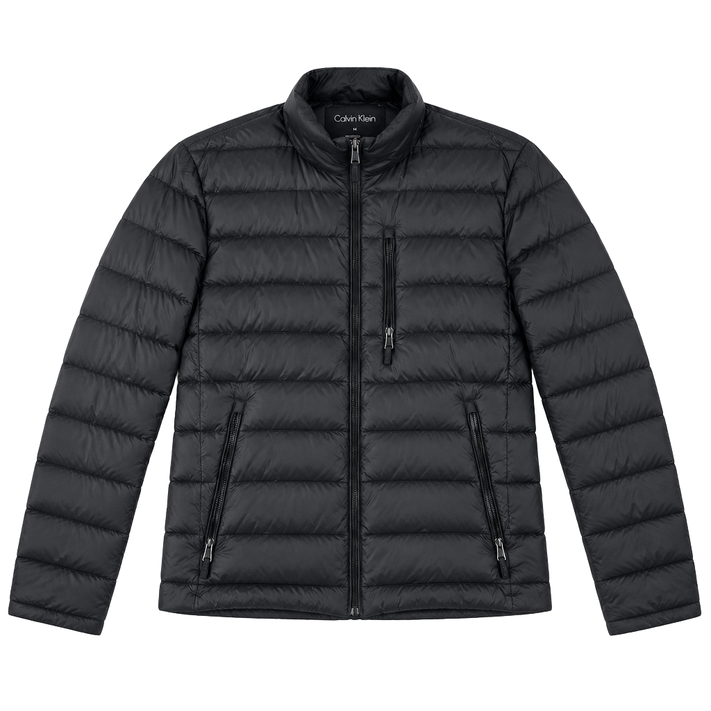 Calvin Klein Packable Lightweight Down Puffer Jacket Size M Black 1