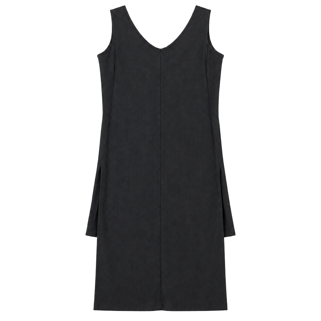 Cold Shoulder Ribbed Dress Size XL Black 1