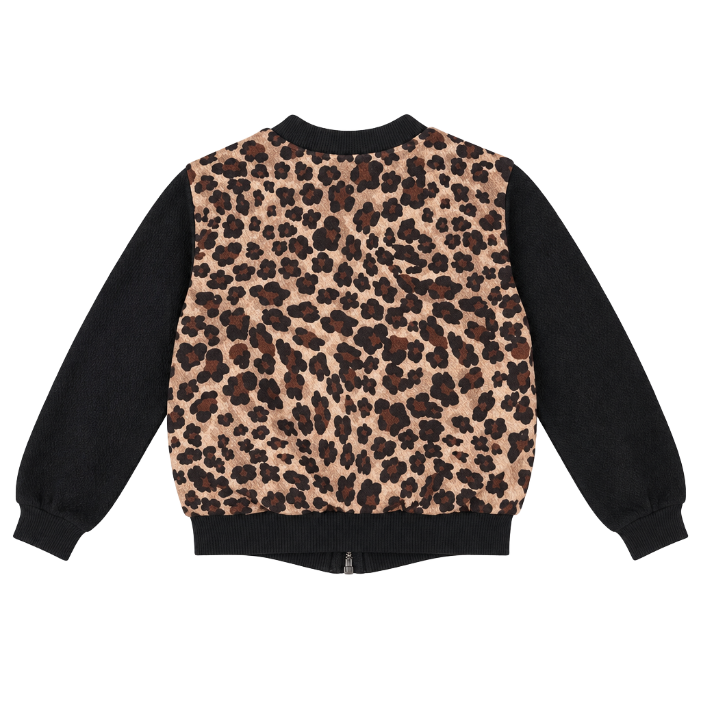 Lavender Bomber Jacket Size 4-5 Animal Print 1
