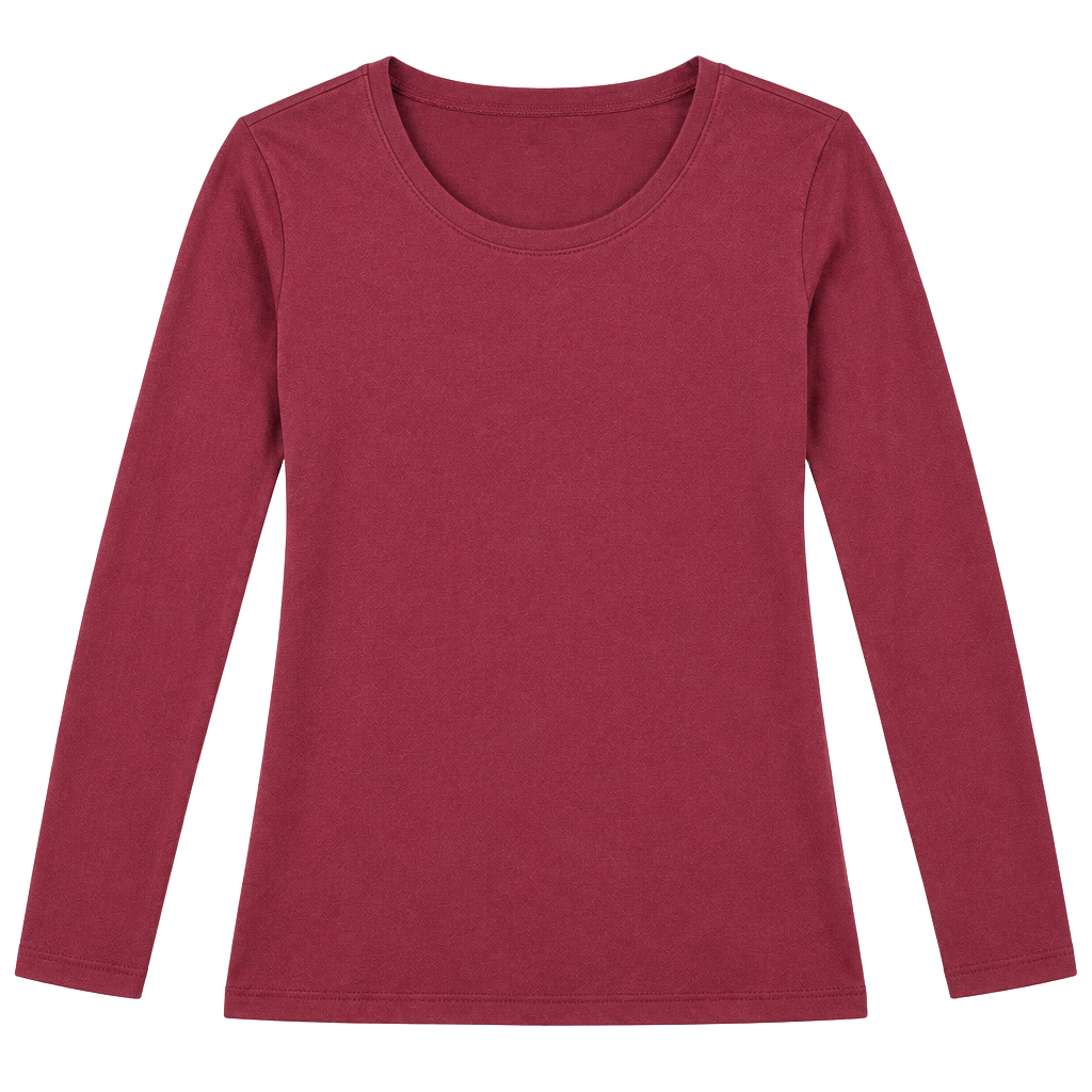 No Boundaries Long Sleeve Scoop Neck T-Shirt Size S (3-5) Red 1
