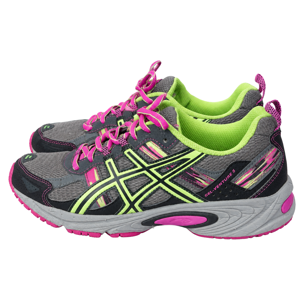 ASICS Gel-Venture 5 Sneakers Grey Pink Green 1