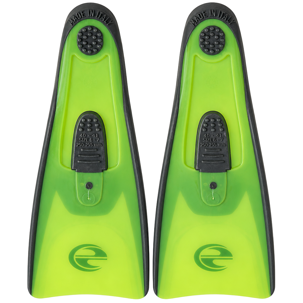 Deep See Swim Fins Size 6-7 Green Black Scuba Flippers 1