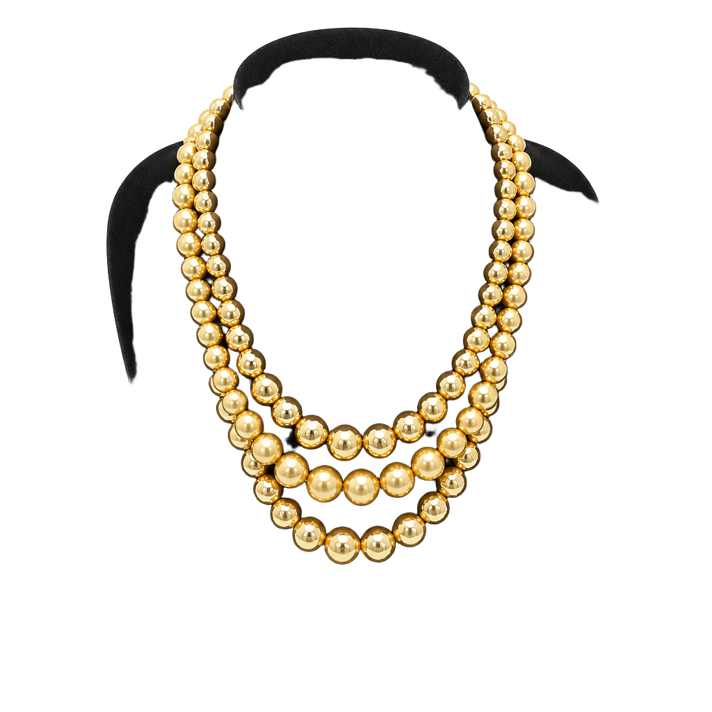 Vintage 1950s Japanese Gold Glass Pearls 1