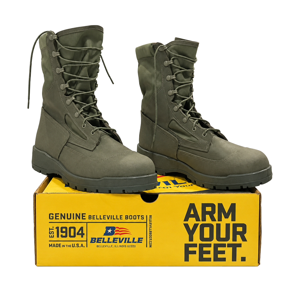Belleville F630ST Military Steel Toe Boots Sage Green New Size 12.5 1
