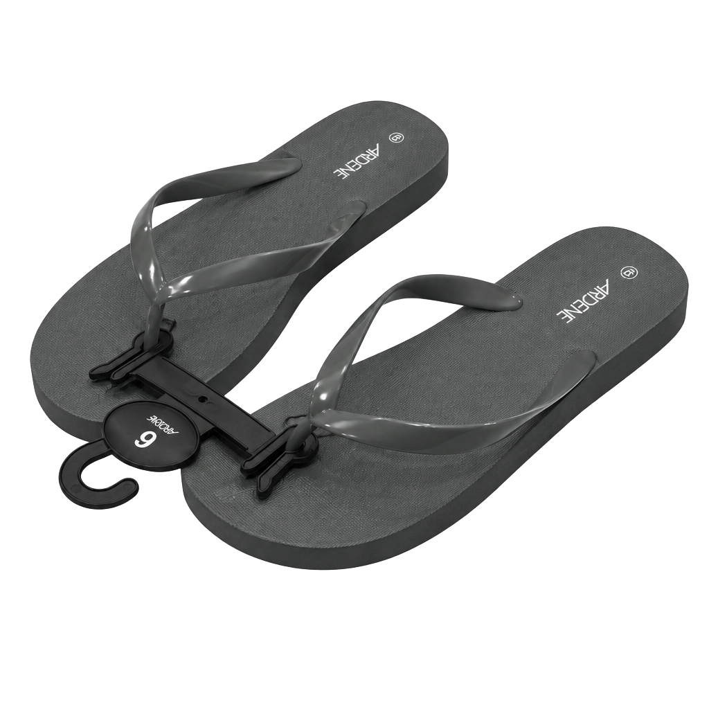 Ardene Flip Flops Size 9 Grey Flexible Jelly Sandals New 1