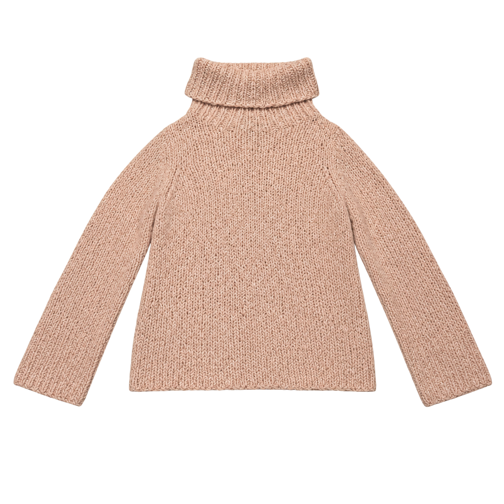 Express Handknit Turtleneck Sweater Size L Pink Chunky Knit 1