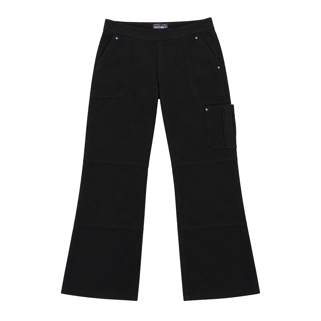 Healing Hands Purple Label Yoga Scrub Pants Black Petite Medium 1