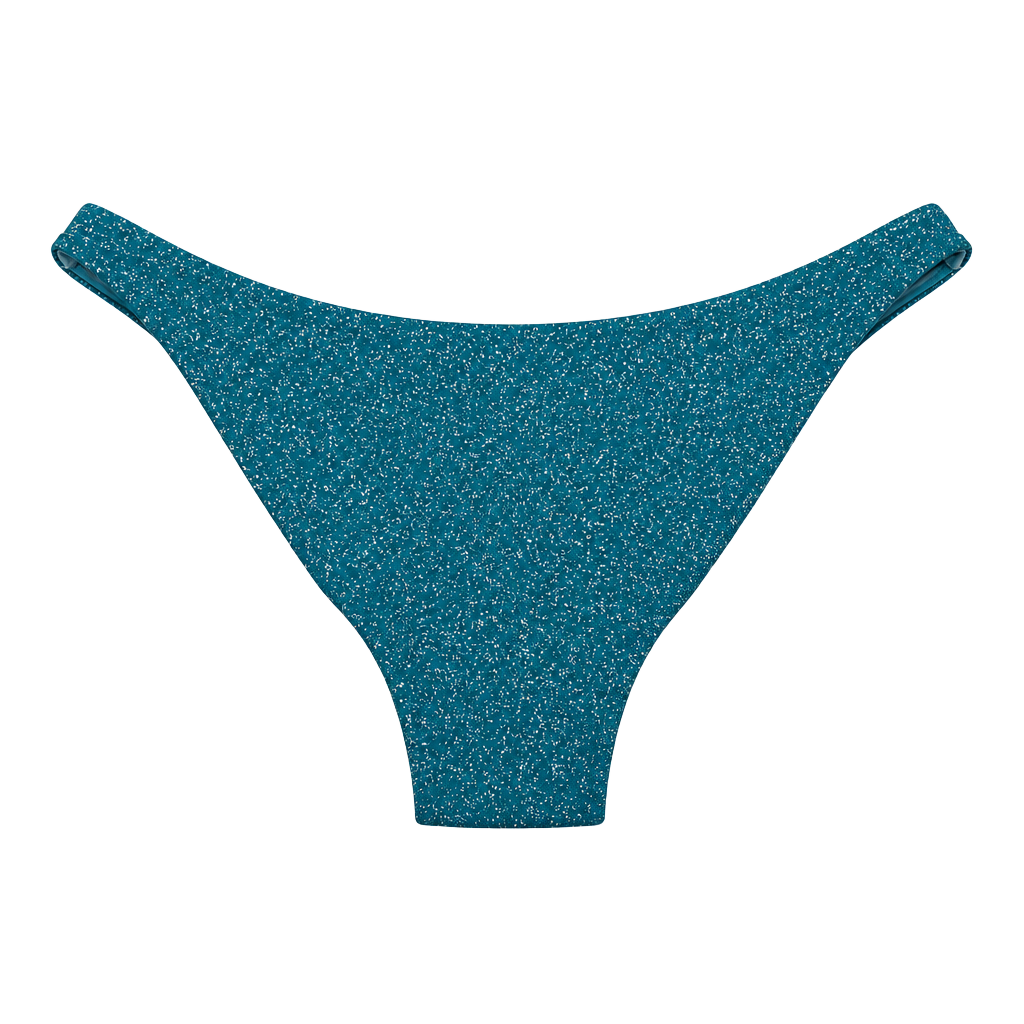 Victoria’s Secret PINK Blue Sparkly Shimmer Bikini Bottoms Size Small 1