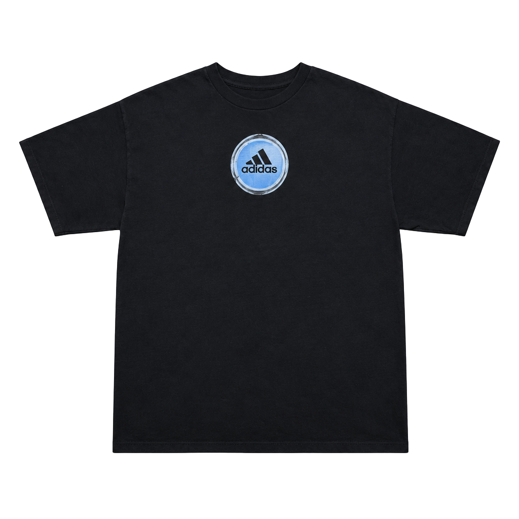 Adidas Graphic T-Shirt Size L Black Circle Logo Y2K Vintage L 1