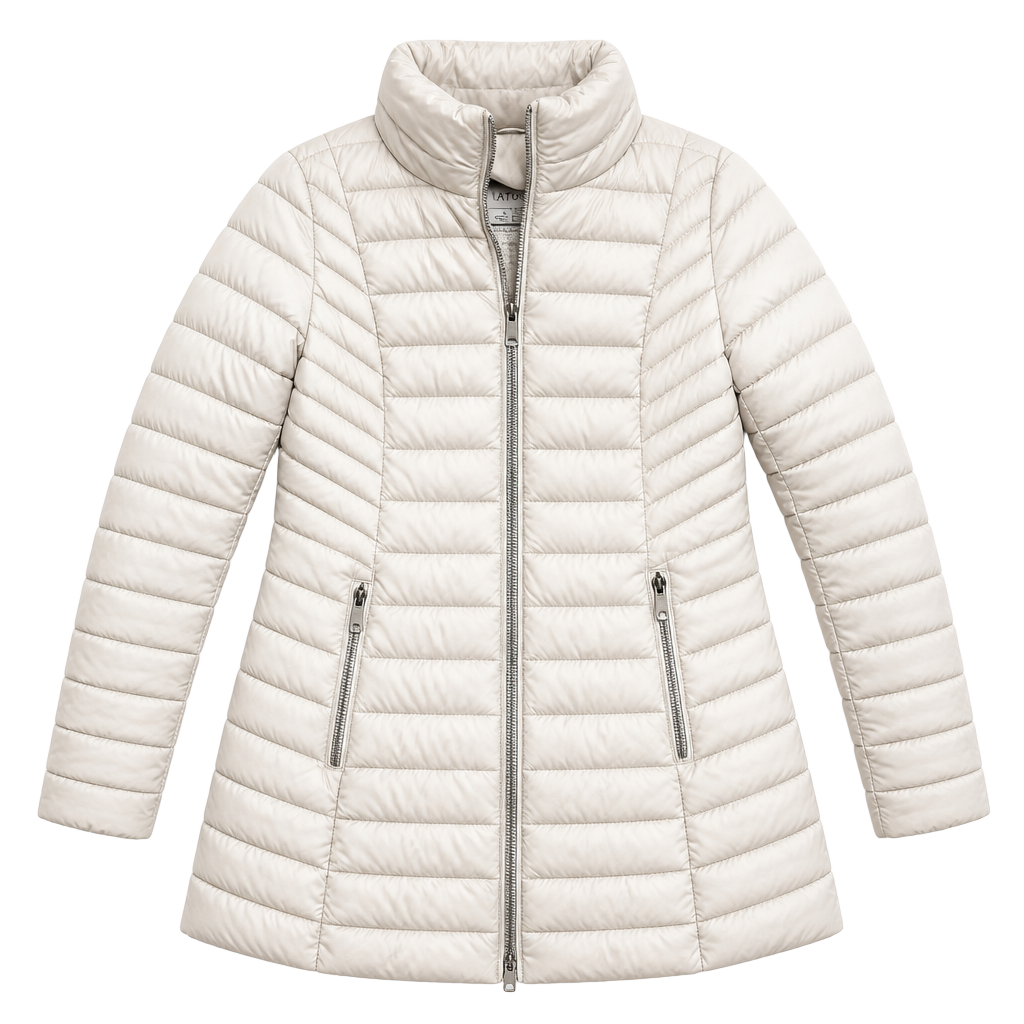 B. Coature Quilted Puffer Jacket Cream Size S 1