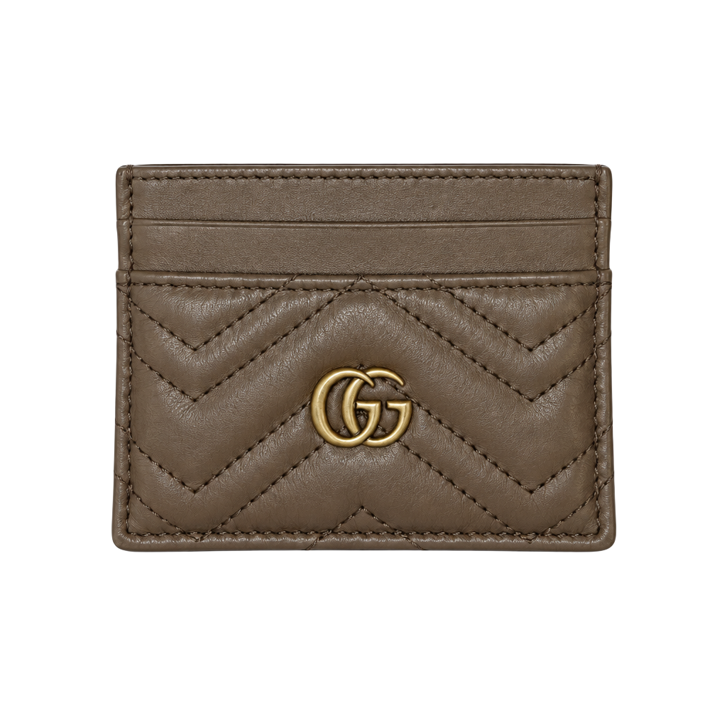 Gucci GG Marmont Matelasse Leather Card Case Dusty Pink 1