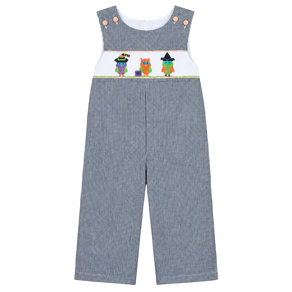 Stellybelly Smocked Halloween owl Jon Jon Size 18M 1