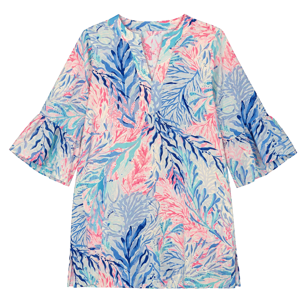 Lilly Pulitzer Elenora Silk Dress Size S Kaleidoscope Coral NWOT 1