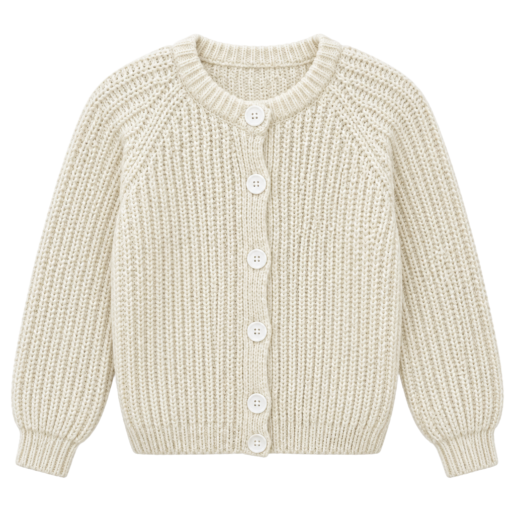 YKR Chunky Knit Cardigan Size S White Button Up Sweater 1