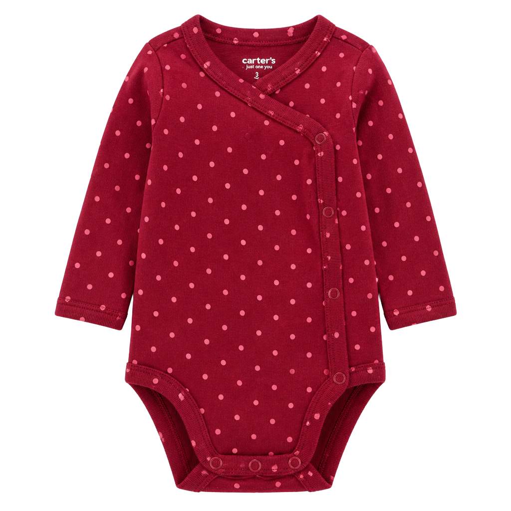 Carter's Just One You Bodysuit Size 3m Red Polka Dot 1