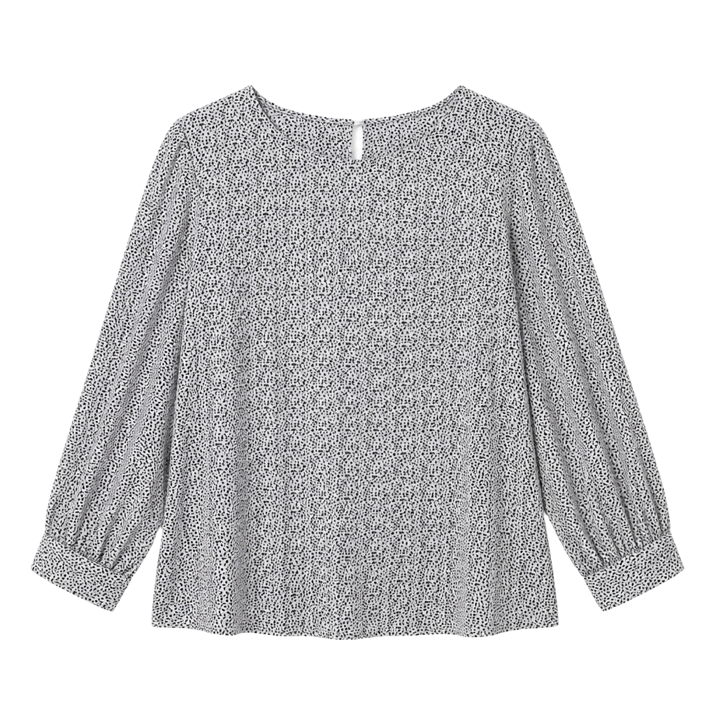 Adrianna Papell Black and White Print Blouse Size XL 1