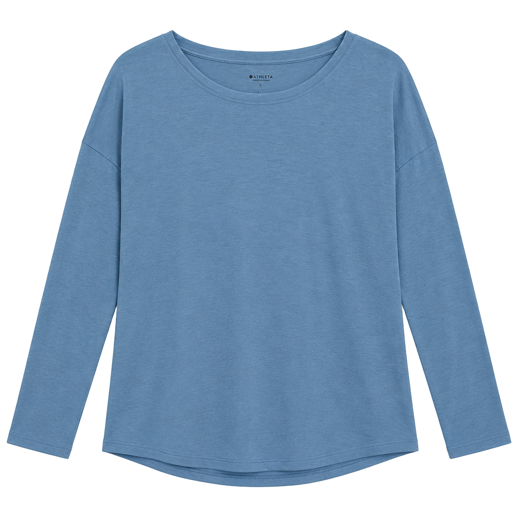 Athleta Long Sleeve Shirt Size XL Blue 1