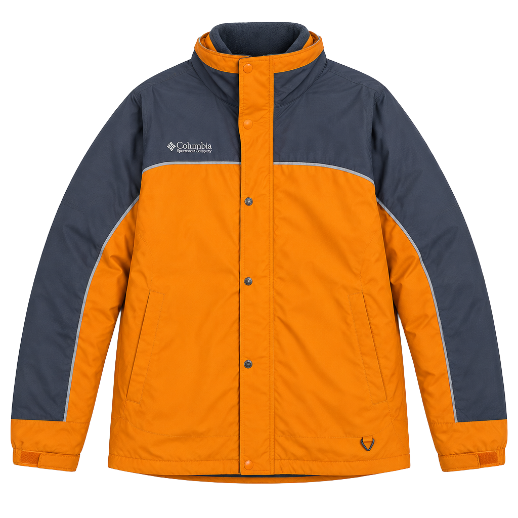 Columbia Sportswear Interchange Jacket Size 2XT Orange Grey 1