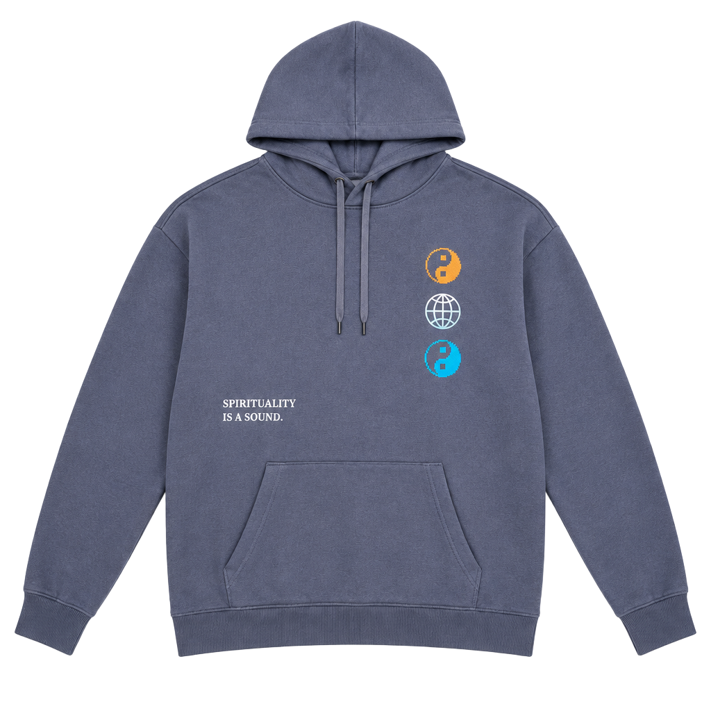 No Boundaries Enlighten Hoodie Size XL 46-48 Gray Graphic Pullover 1