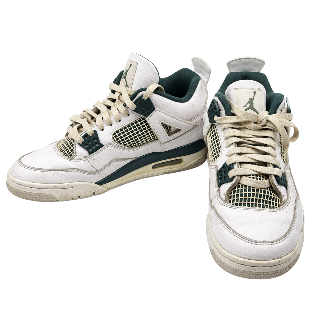 Nike Air Jordan 4 Retro Size 10 Oxidized Green White Sneakers 1