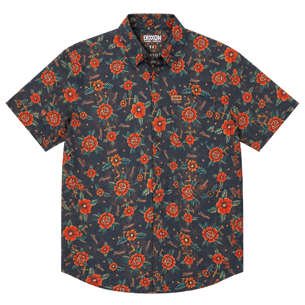 Dixxon Stay Gold Short Sleeve Shirt Size M Black 1