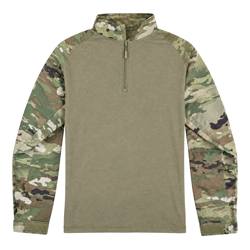 Tru-Spec Combat Shirt Size L Regular Multicam OCP 1/4 Zip Cordura 1