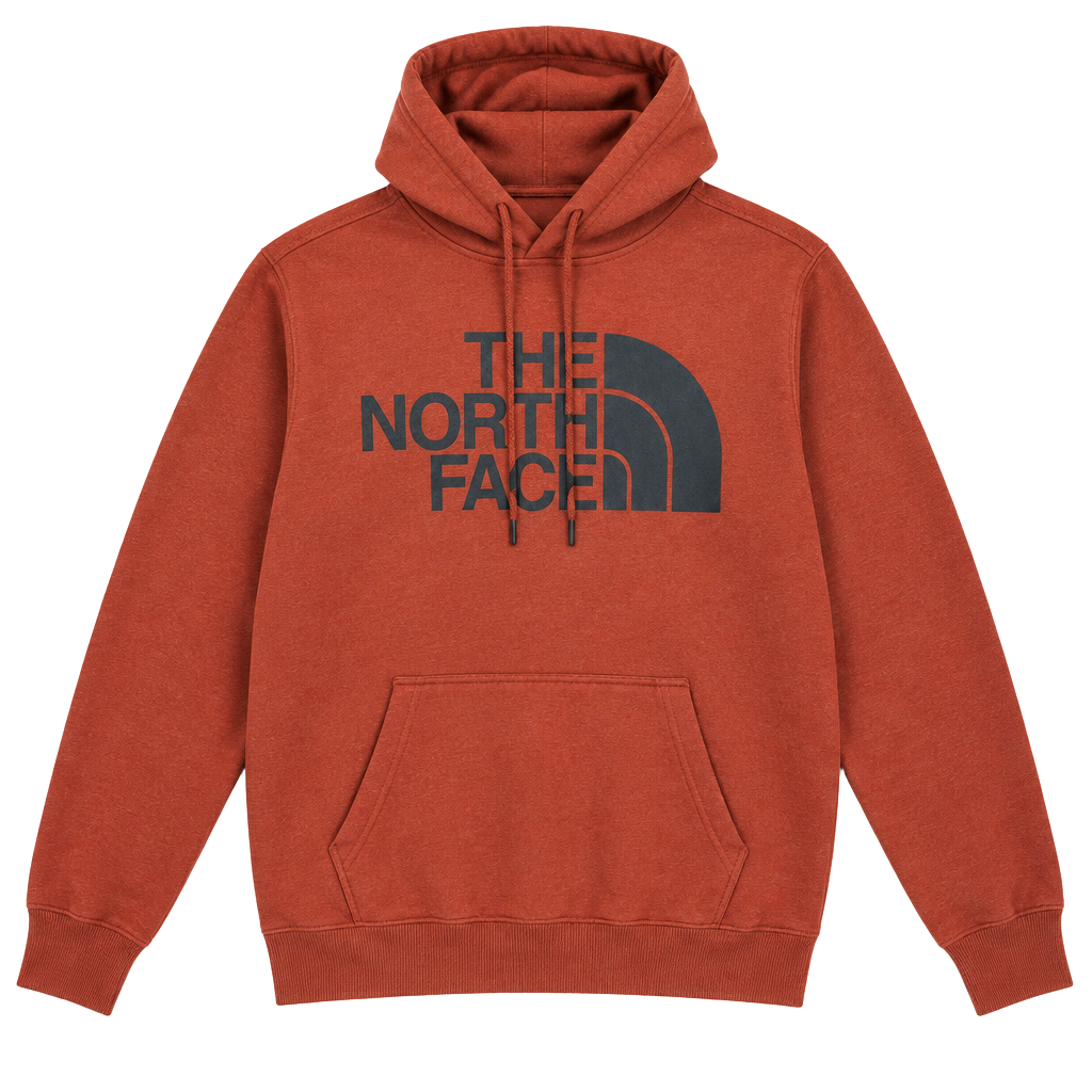 The North Face Hoodie Size L Rust Orange Pullover Sweatshirt 1