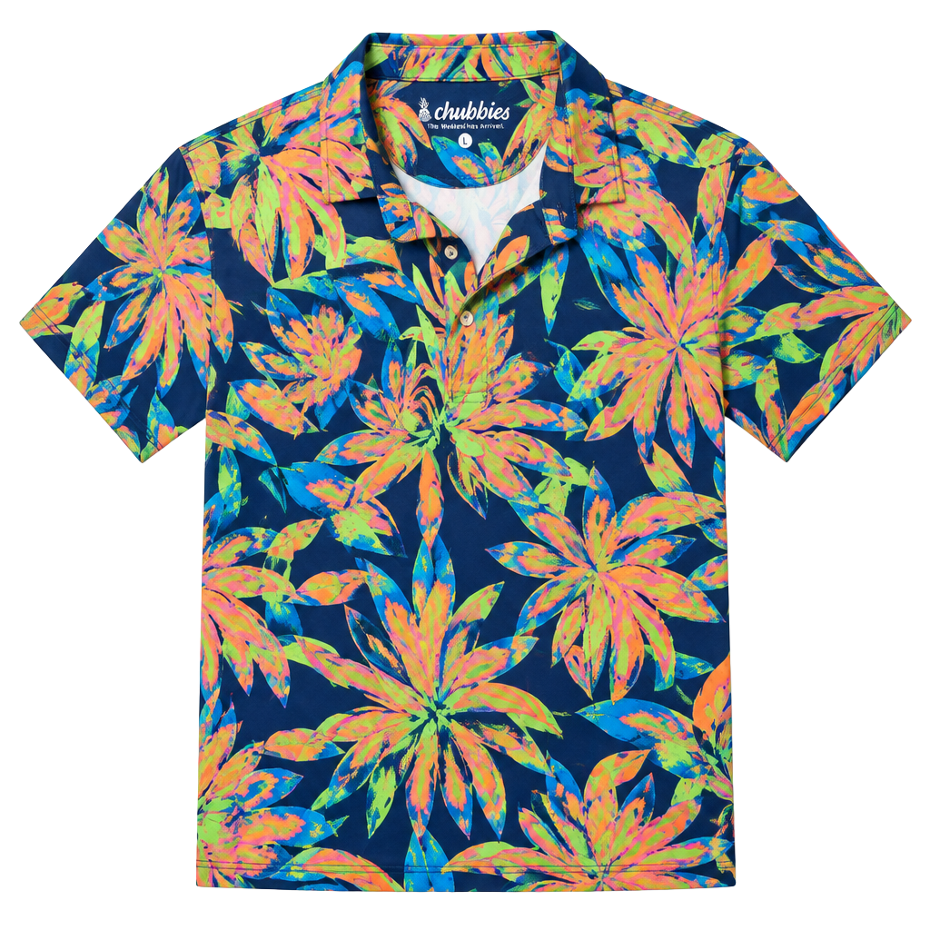 Chubbies Performance Polo Shirt Size L Floral Tropical 1