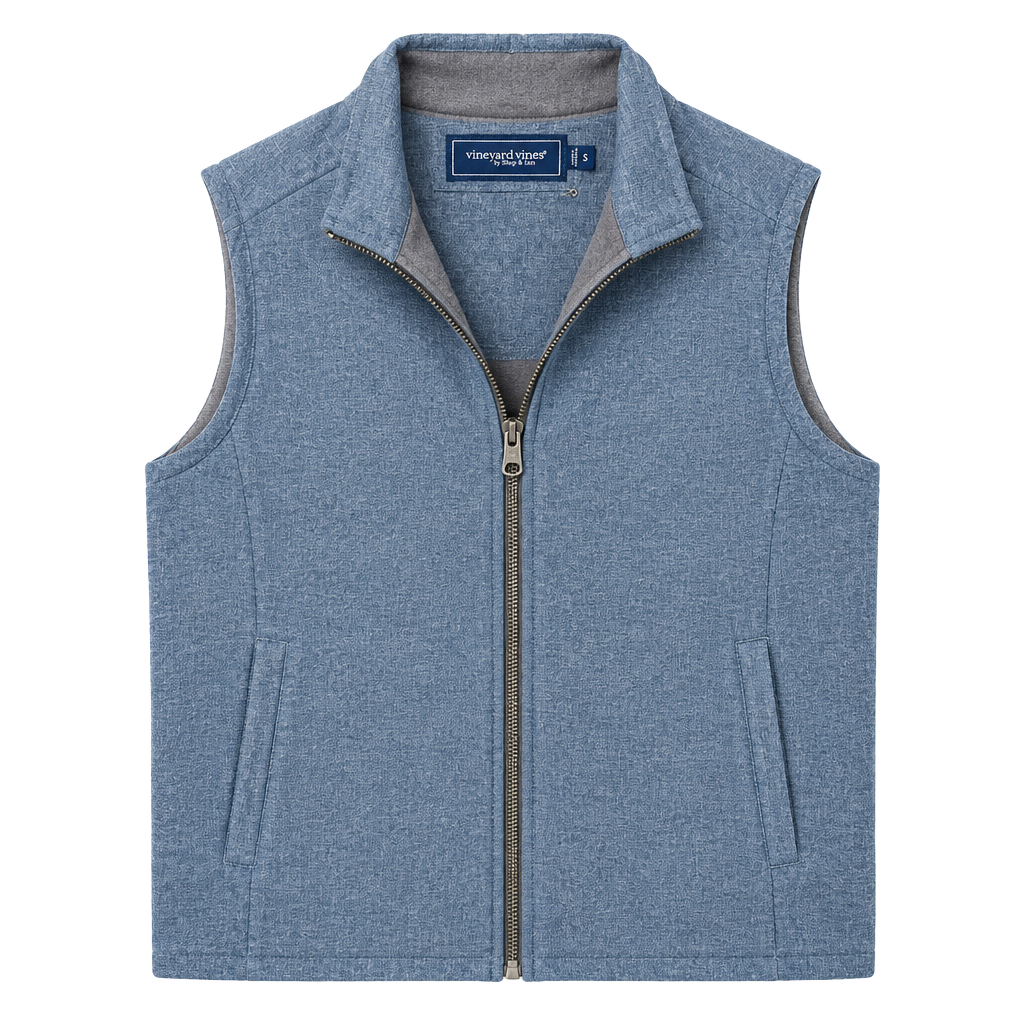Vineyard Vines Quilted Vest Size Womens S Blue Full Zip 1